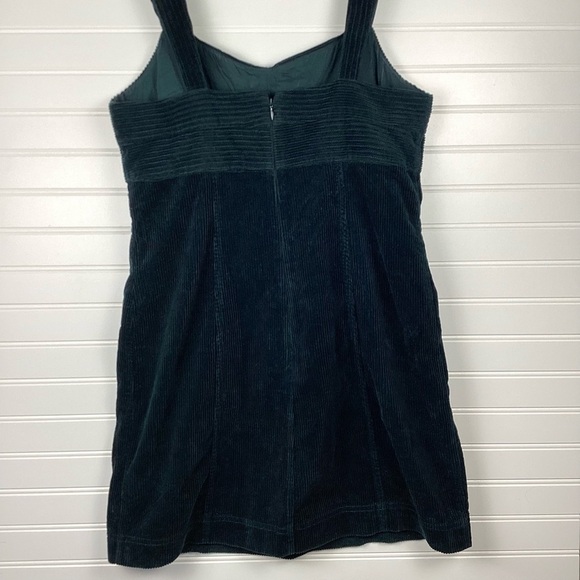 MADEWELL  Corduroy Sweetheart Mini Dress Ancient Forest Green Size 6 - Picture 8 of 11